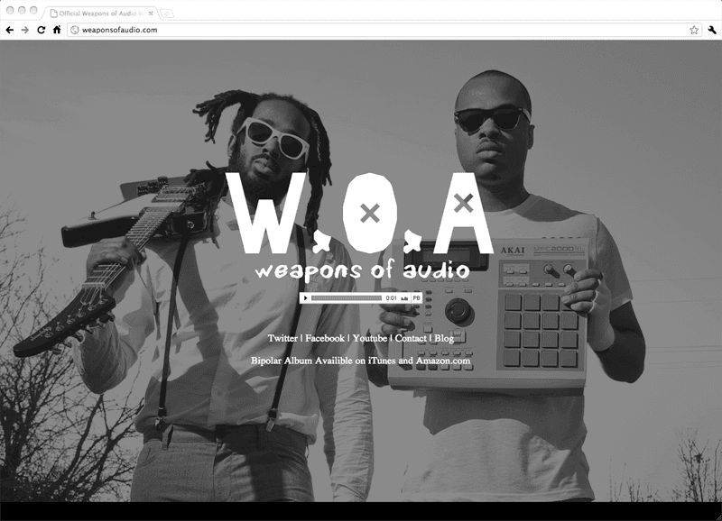 Music Production Brand Site screenshot